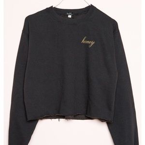 Brandy Melville cropped honey sweater